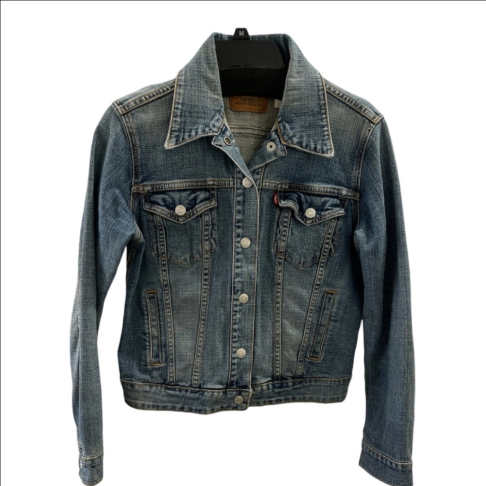 Women’s Levi’s Classic Blue Denim Jacket – Size Small - Picture 6 of 7